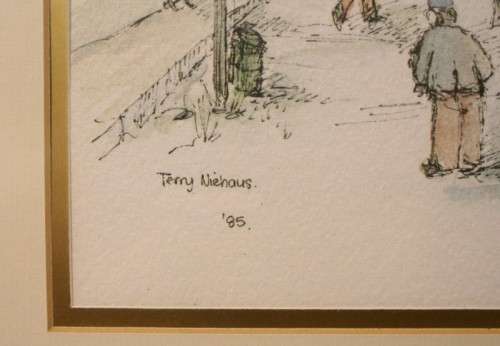 **RS17** A wonderful framed and signed Terry Niehaus water colour print street scene