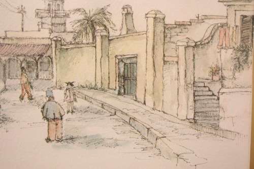 **RS17** A wonderful framed and signed Terry Niehaus water colour print street scene