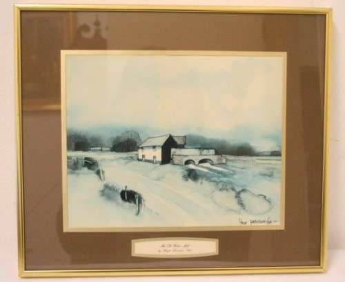 **RS17** A framed and signed Hugh Brandon Cox (1917-2003)  water colour print "The old water mill"