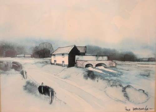 **RS17** A framed and signed Hugh Brandon Cox (1917-2003)  water colour print "The old water mill"