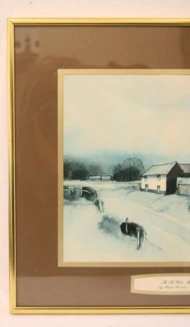 **RS17** A framed and signed Hugh Brandon Cox (1917-2003)  water colour print "The old water mill"