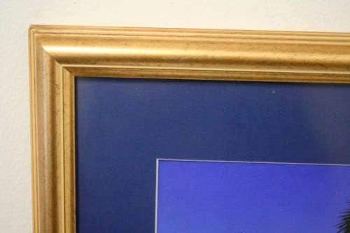 **RS17** A colourful signed and framed behind glass "Robert Nesta" painting "Dala Dala" Zanzibar.