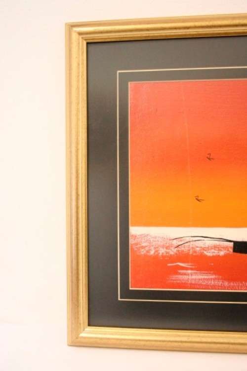 **RS17** A bright and colourful signed and framed "Robert Nesta" painting Zanzibar 2006 .