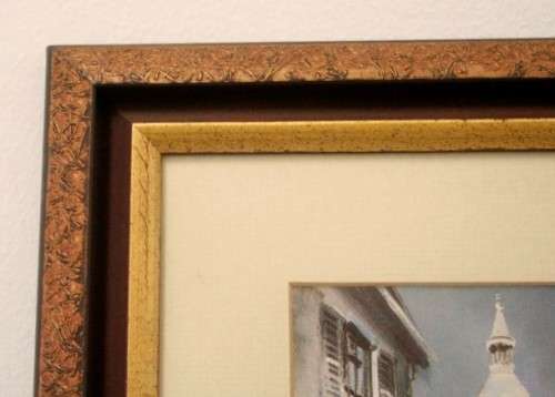 A wonderful framed behind glass vintage Maurice Legendre "Montmatre el le Consulat" print.