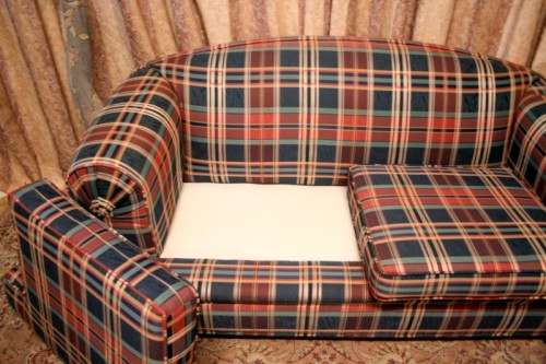 2 top quality (1.87cm long) colourful upholstered sofa couches in excellent condition - price/couch