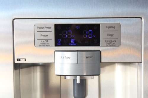 An awesome stainless steel Samsung (Model RSG5Furs) 760 litre side-by-side fridge-freezer
