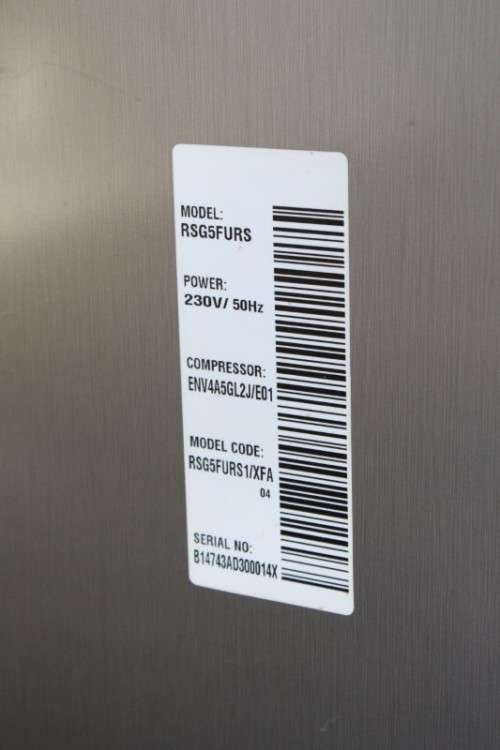 An awesome stainless steel Samsung (Model RSG5Furs) 760 litre side-by-side fridge-freezer