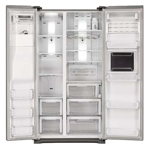 An awesome stainless steel Samsung (Model RSG5Furs) 760 litre side-by-side fridge-freezer