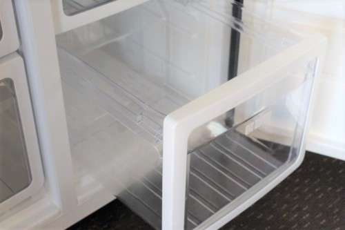 A fantastic silver front Sharp (Model SJ FP85V-BK5) 605 litre side-by-side fridge-freezer