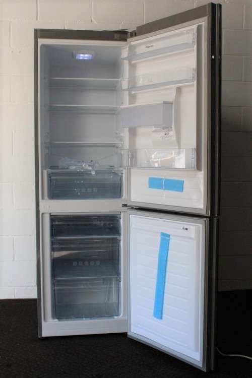 A style Hisense 323 litre mirror-front upright fridge-freezer combo with water dispenser