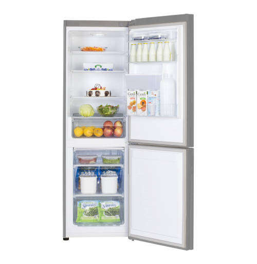 A style Hisense 323 litre mirror-front upright fridge-freezer combo with water dispenser