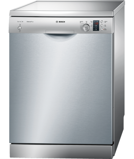 A stylish stainless steel (Silver Inox) Bosch "Serie|4" SilentPlus model: SMS43D08ZA dishwasher