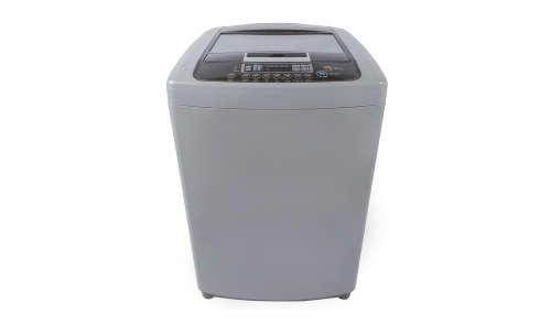 Top-quality silver LG 12kg top loader washing machine model: T12DTEFTH with Turbo Drum