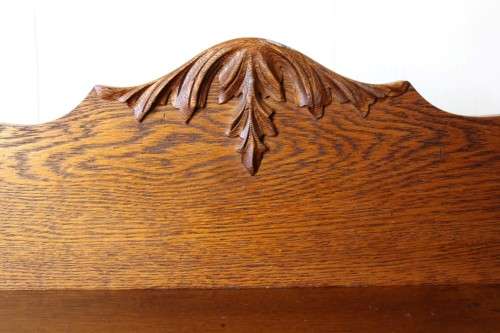 Awesome antique large carved Oak 5-drawer chest of drawers w/ gorgeous period style handles - WOW!!