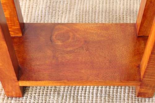 **RS17** Amazing Mahogany single-drawer pedestal w/ modern design - perfect lamp table for a hallway