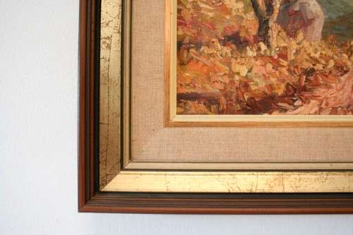 An incredible signed and framed E B King (1957) oil on board landscape painting