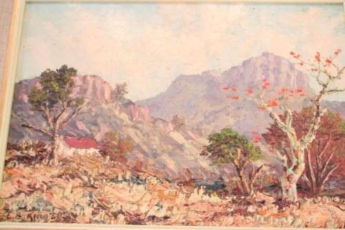 **RS17** A fantastic original signed and framed E B King (1958) oil on board landscape painting