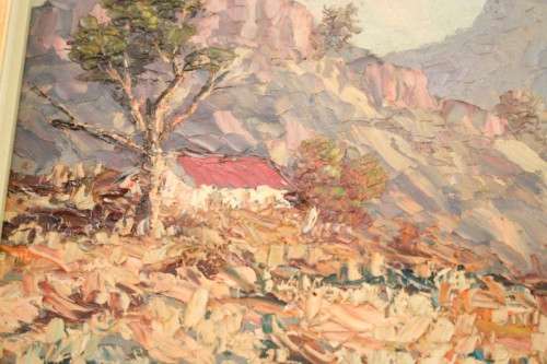 **RS17** A fantastic original signed and framed E B King (1958) oil on board landscape painting