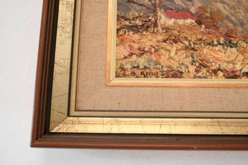 **RS17** A fantastic original signed and framed E B King (1958) oil on board landscape painting