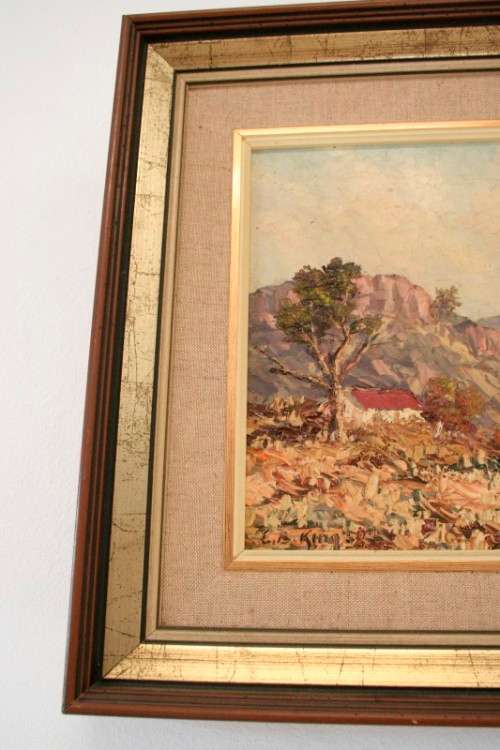 **RS17** A fantastic original signed and framed E B King (1958) oil on board landscape painting