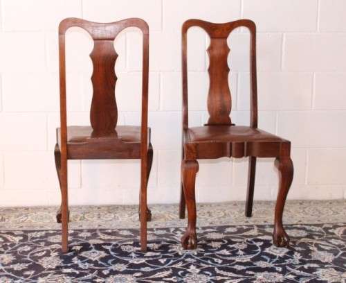 **RS17** Six stunning and beautifully made solid Imbuia ball & claw Boston-back dining chairs