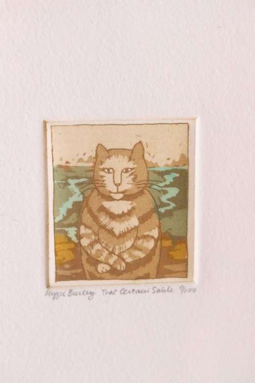 **RS17** An incredible numbered (9 of 100) Maggie Burley framed etching titled "That Certain Smile"