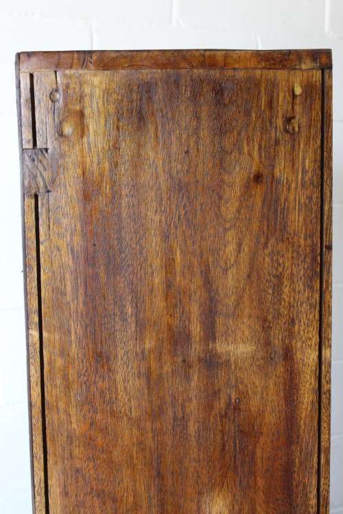 **RS17** Wonderful dark wood bookcase w three shelves - ample space for books or even collectables!