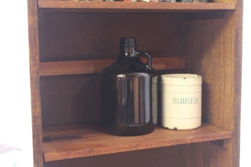 **RS17** Wonderful dark wood bookcase w three shelves - ample space for books or even collectables!