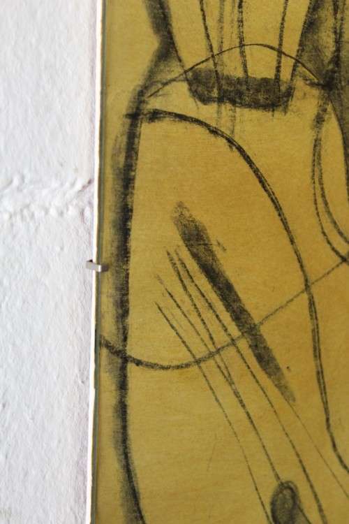 A amazing original signed Ben Macala (1938-1997) "Abstract" style painting with a glass front