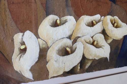 **RS17** A lovely large, colourful framed original signed "Lucille" painting of three women