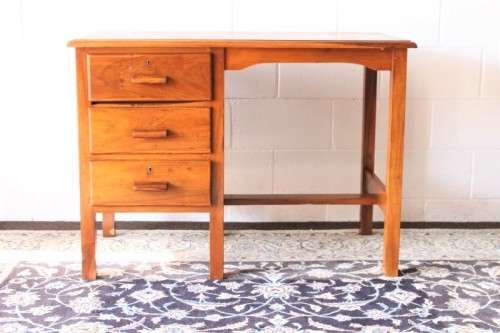 A wonderful vintage compact 3-drawer desk - perfect for a students bedroom or study or office