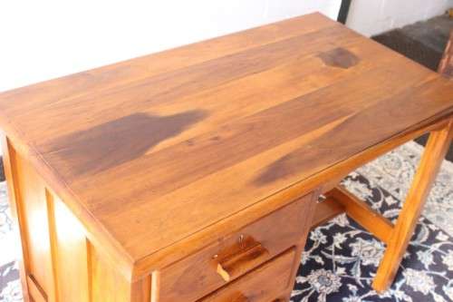 A wonderful vintage compact 3-drawer desk - perfect for a students bedroom or study or office