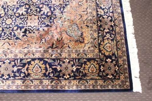 **RS17** An intricately detailed & longer pile original Iranian Kashan Persian carpet; 250cm x 202cm