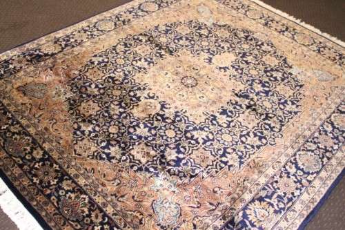 **RS17** An intricately detailed & longer pile original Iranian Kashan Persian carpet; 250cm x 202cm