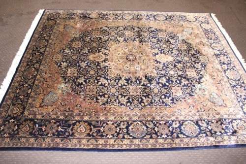 **RS17** An intricately detailed & longer pile original Iranian Kashan Persian carpet; 250cm x 202cm