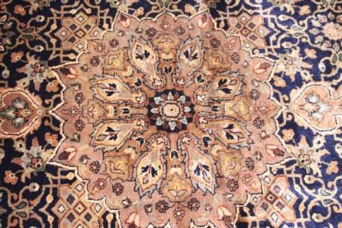 **RS17** An intricately detailed & longer pile original Iranian Kashan Persian carpet; 250cm x 202cm