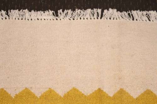 **RS17** An incredible (392cm x 287cm) yellow and cream Indian Dhurrie carpet in beautiful condition