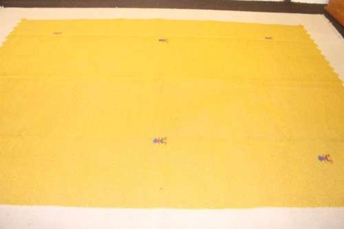 **RS17** An incredible (392cm x 287cm) yellow and cream Indian Dhurrie carpet in beautiful condition