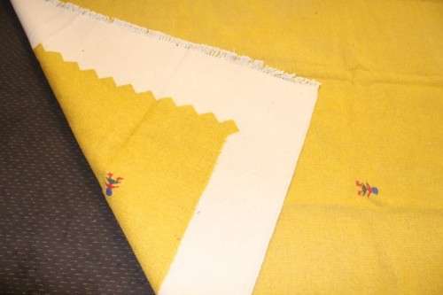 **RS17** An incredible (392cm x 287cm) yellow and cream Indian Dhurrie carpet in beautiful condition