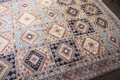 A magnificent & intricately detailed X-large (410cm x 298cm) Persian carpet with a diamond design