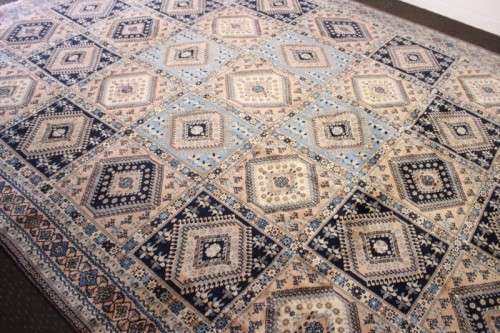 A magnificent & intricately detailed X-large (410cm x 298cm) Persian carpet with a diamond design
