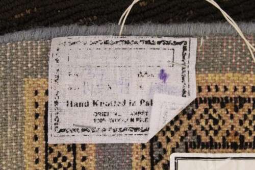 **RS17** A rare duck-egg grey Pakistani Karachi Persian carpet w/ hints of cream, tan & black