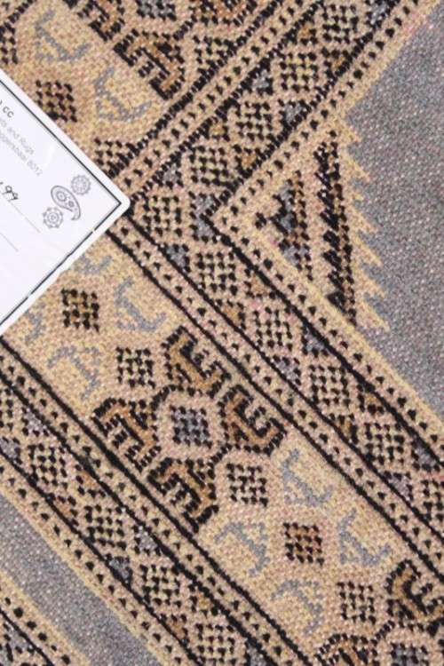 **RS17** A rare duck-egg grey Pakistani Karachi Persian carpet w/ hints of cream, tan & black