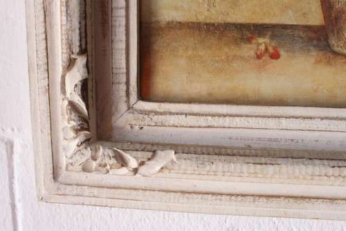 **RS17** A pair of whitewashed framed botanical prints incl red tulips and red & white hydrangea