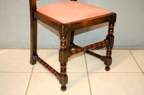 **RS17** A lovely Victorian solid oak hand carved chair w/ barley-twist uprights & cane bergere back