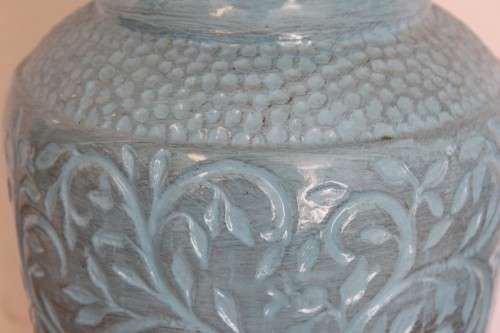 **RS17** A tall blue standing vase - Gorgeous on its own or w/ large flower cuttings or sticks