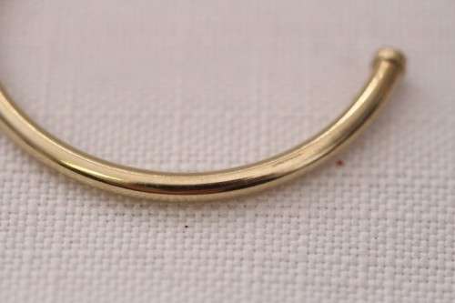 A beautiful and substantial pair of 9ct yellow gold ladies 2mm wide hoop earrings