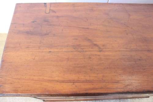 A rare antique Victorian "Campaign Furniture" 3-drawer chest of drawers w/ brass inlaid handles