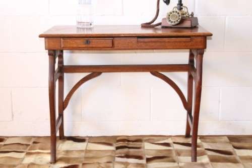 A stunning & beautifully made antique oriental rosewood writing desk w/ a drawer and pull-out shelf