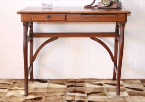 A stunning & beautifully made antique oriental rosewood writing desk w/ a drawer and pull-out shelf